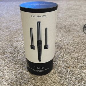 NUME curling wand with three interchangeable titanium barrels 19mm 25mm 32mm